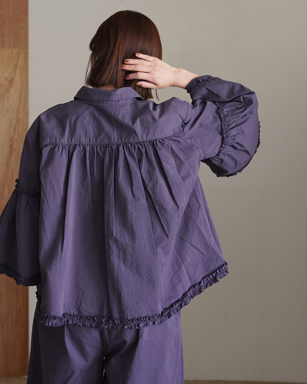 garment dye frill shirts CC-4522