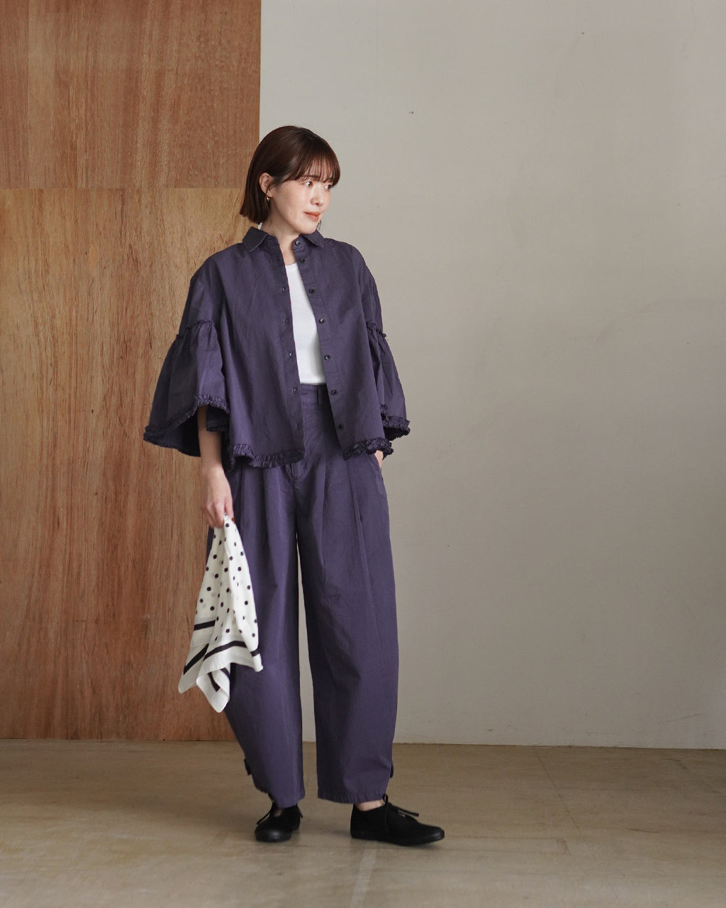 garment dye over tuck pants CC-4529