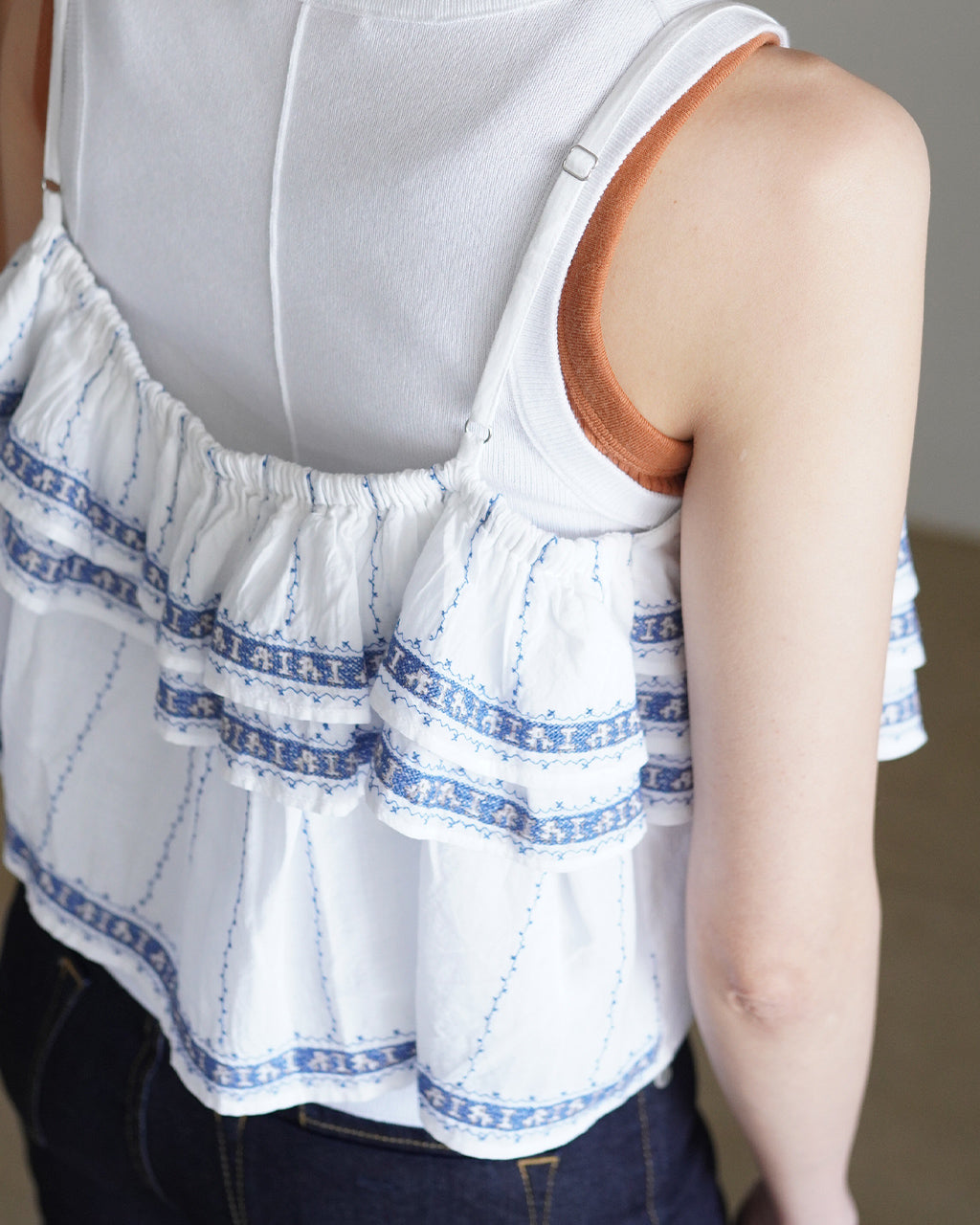 crinkle crinkle crinkle クリンクル クリンクル クリンクル handkerchief camisole ハンカチーフ キャミソール ホワイト | Crouka(クローカ)