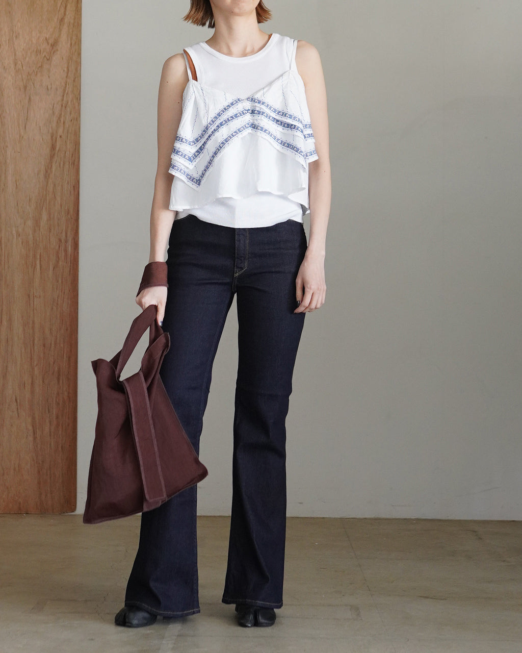 crinkle crinkle crinkle クリンクル クリンクル クリンクル handkerchief camisole ハンカチーフ キャミソール ホワイト | Crouka(クローカ)