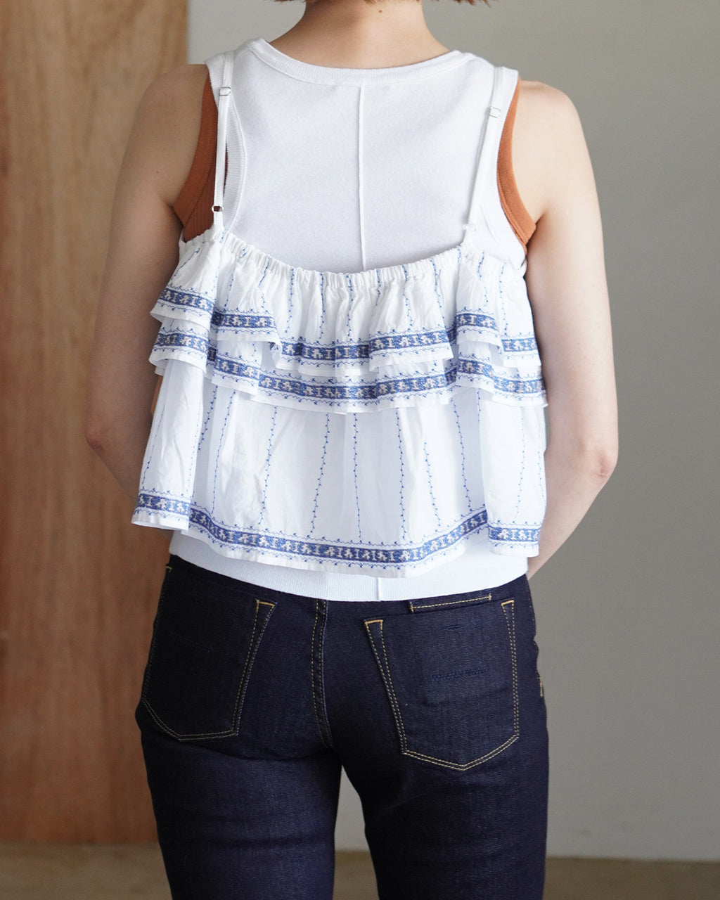 crinkle crinkle crinkle クリンクル クリンクル クリンクル handkerchief camisole ハンカチーフ キャミソール ホワイト | Crouka(クローカ)