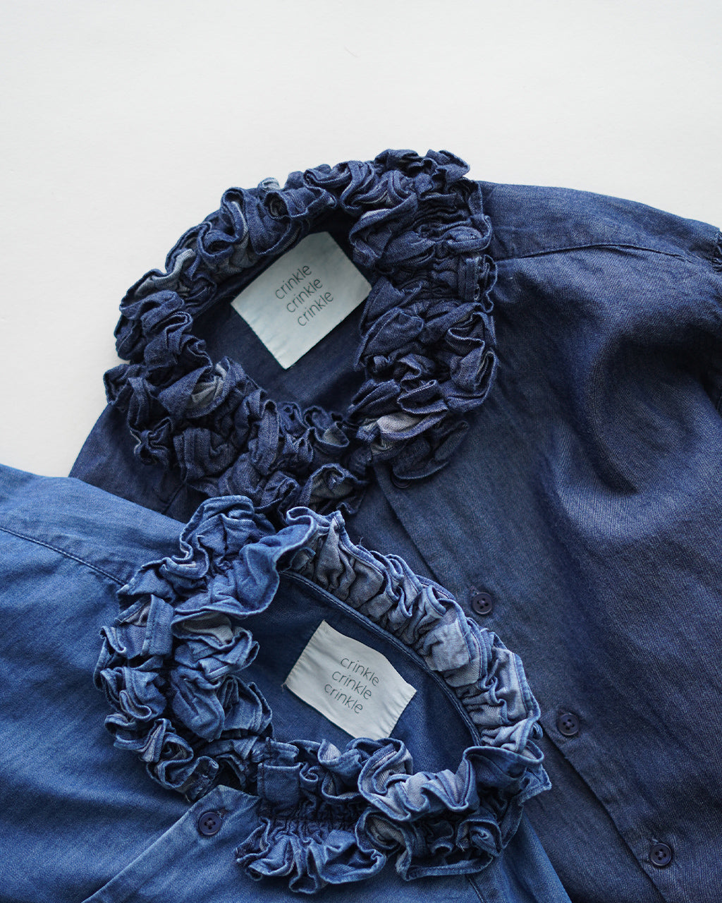 indigo frill collar shirts CC-5052