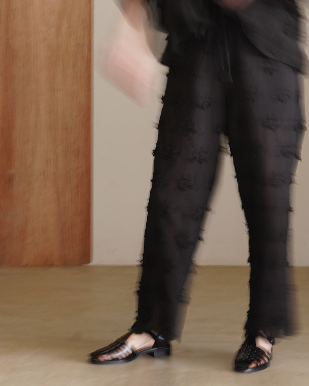 sheer cotton 3D embroidery easy pants CC-4528