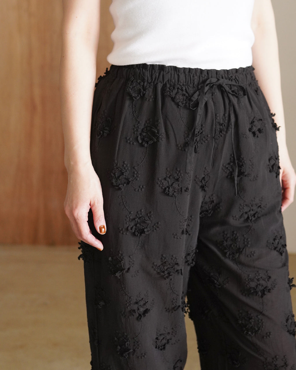 sheer cotton 3D embroidery easy pants CC-4528