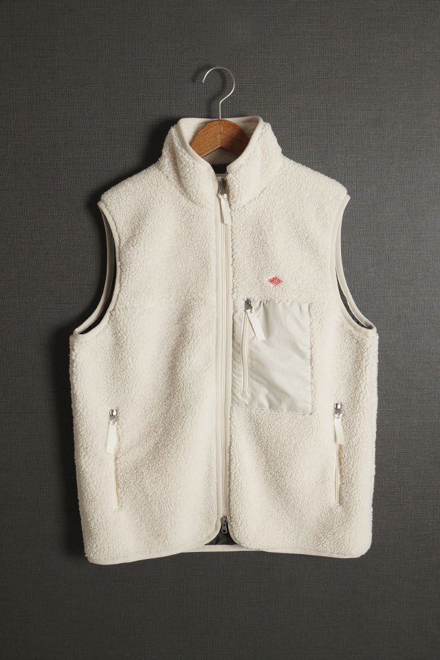 DANTON ダントン スタンドカラー ボア ベスト STAND COLLAR VEST 