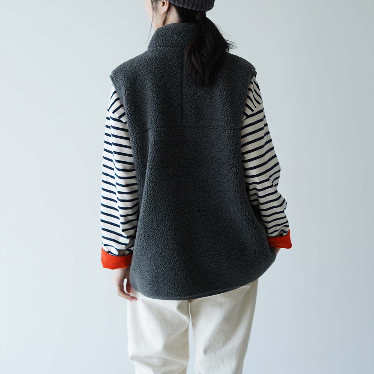DANTON ダントン スタンドカラー ボア ベスト STAND COLLAR VEST レディース DT-A0367LBA【送料無料】【ポイント10倍対象外】