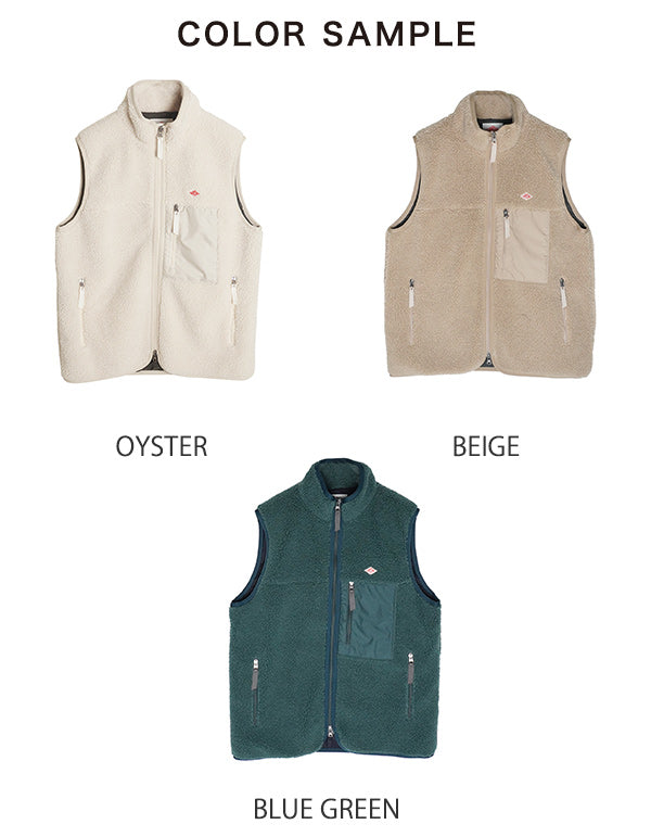 DANTON ダントン スタンドカラー ボア ベスト STAND COLLAR VEST レディース DT-A0367LBA【送料無料】【ポイント10倍対象外】