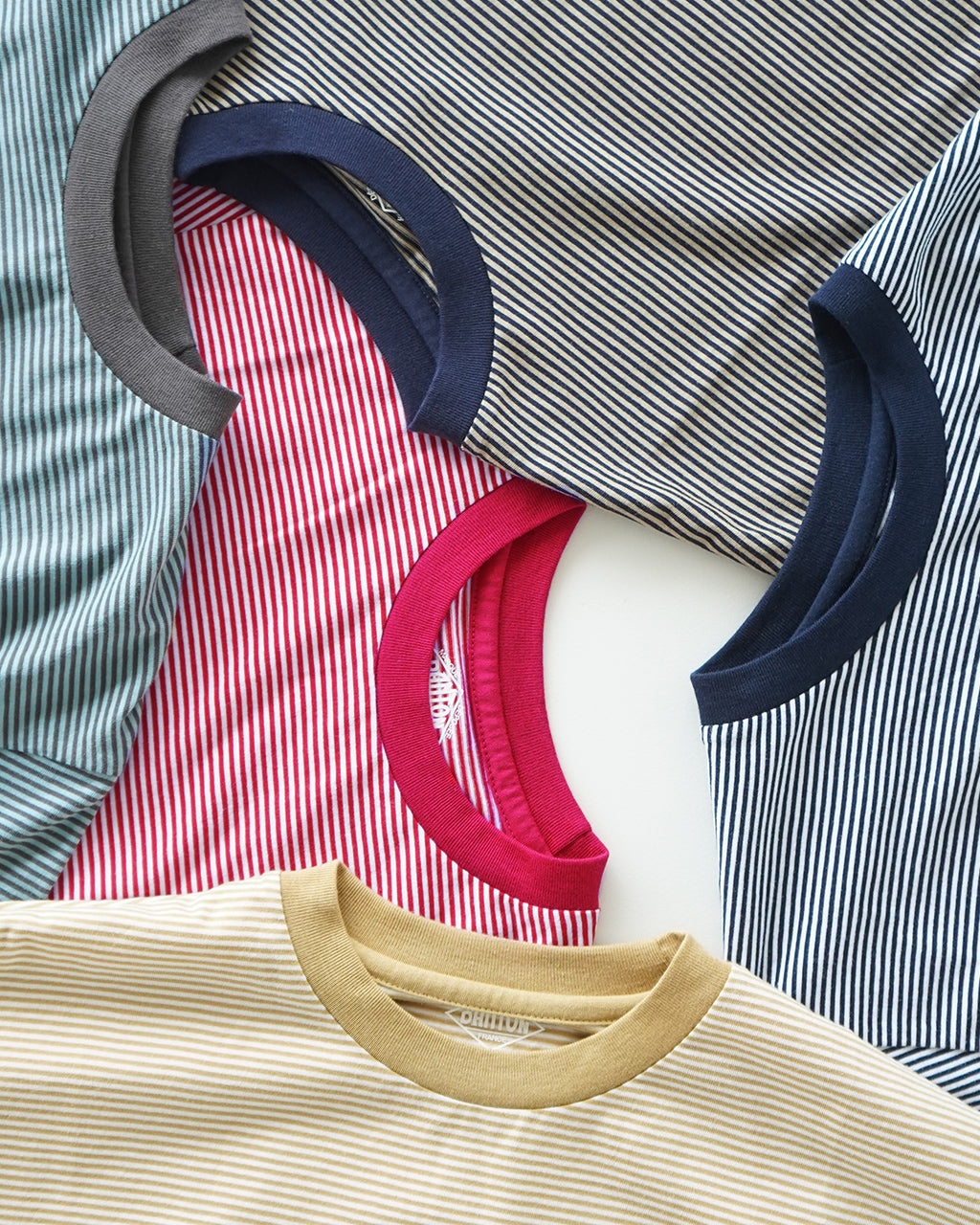ダントン DANTON 細ボーダー ストライプ 半袖Tシャツ SHORT SLEEVE SEMI CROP T-SHIRT STRIPE ショート丈 クルーネック DT-C0408 CVT【クーポン対象外】