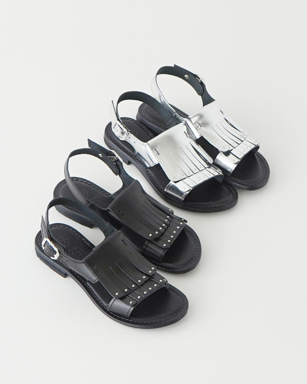 EDER SHOES エダーシューズ キルト サンダル KILT SANDAL レザー フリンジ マットレザー キルトデザイン スタッズ ハンドメイド リゾート 96-EDE-6184【送料無料】