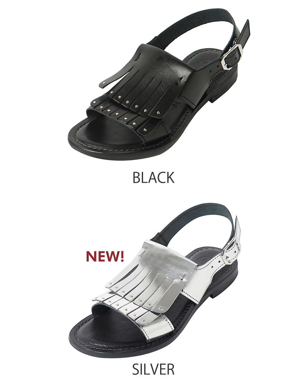EDER SHOES エダーシューズ キルト サンダル KILT SANDAL レザー フリンジ マットレザー キルトデザイン スタッズ ハンドメイド リゾート 96-EDE-6184【送料無料】