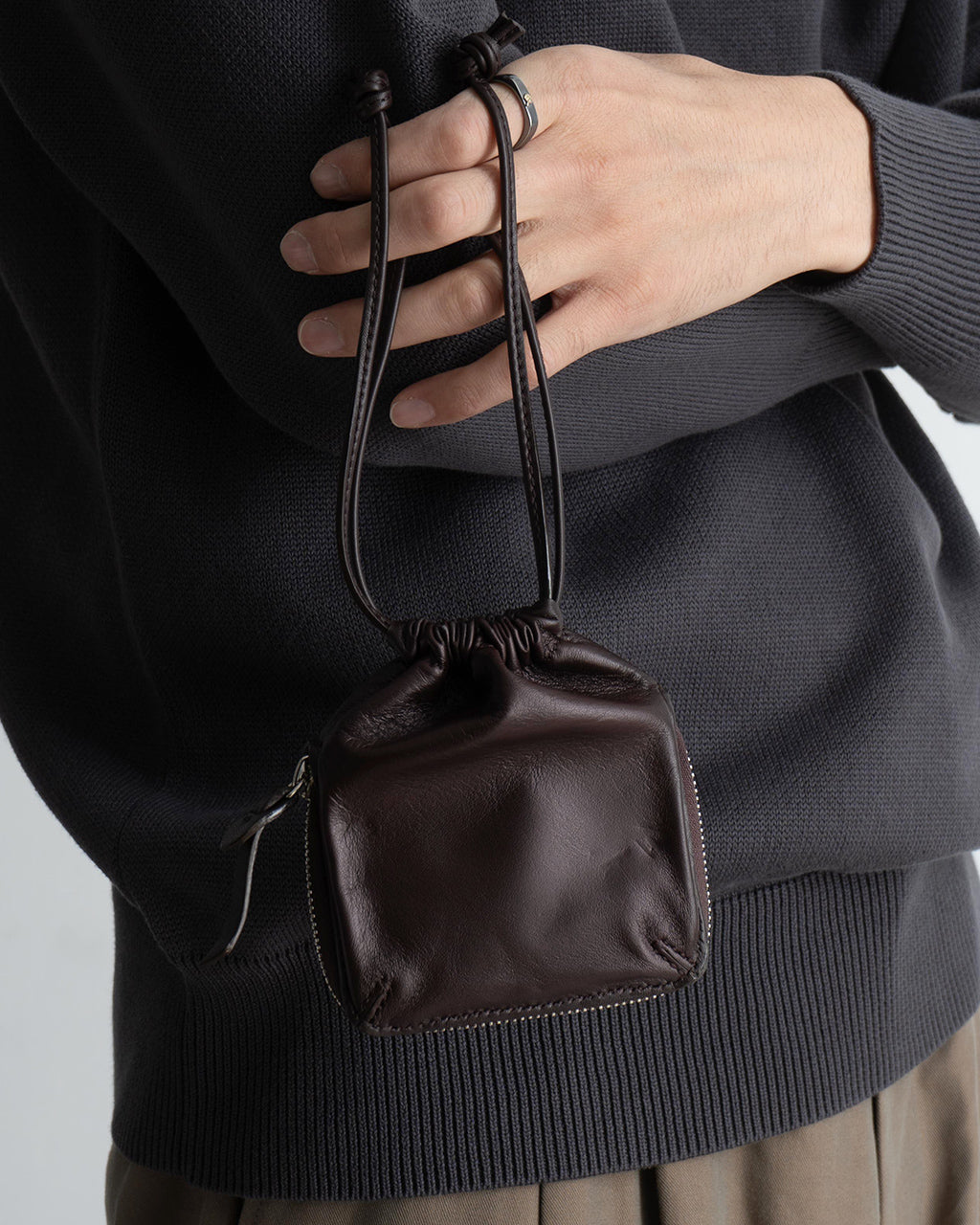 カボ ドローストリング トライフォールド ウォレット drawstring trifold wallet 財布 巾着 B01LHWL-71LD