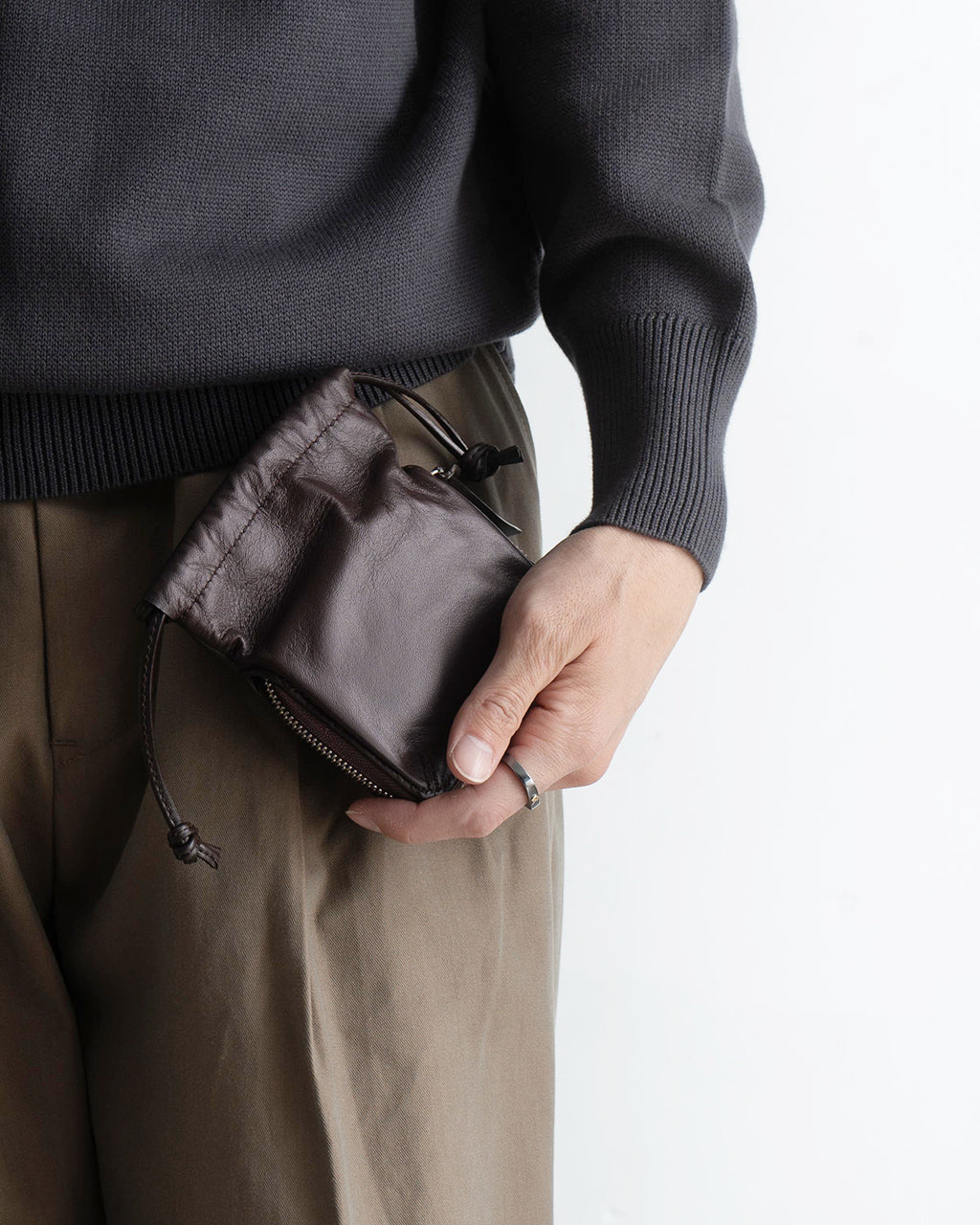 カボ ドローストリング トライフォールド ウォレット drawstring trifold wallet 財布 巾着 B01LHWL-71LD