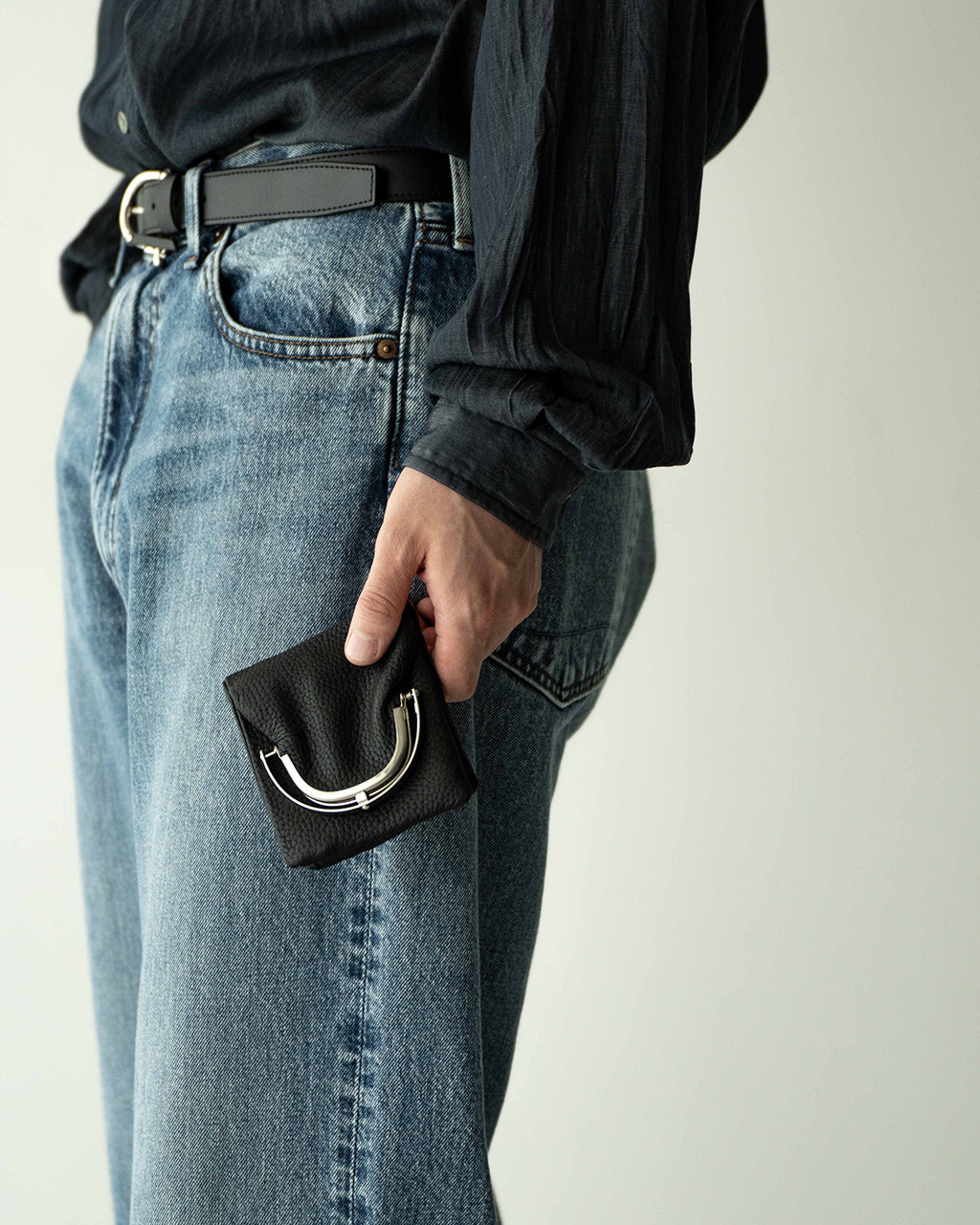 二つ折り 財布 ODD - FRAME HALF WALLET フレーム ハーフ ウォレット がま口 レザー edrob-b01wwl-38a