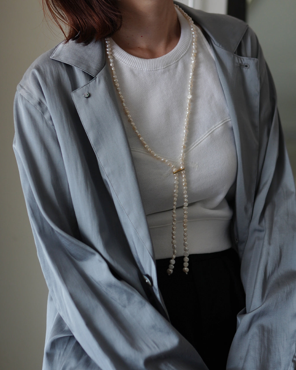 LONG PEARL NECKLACE EO-169 100cm