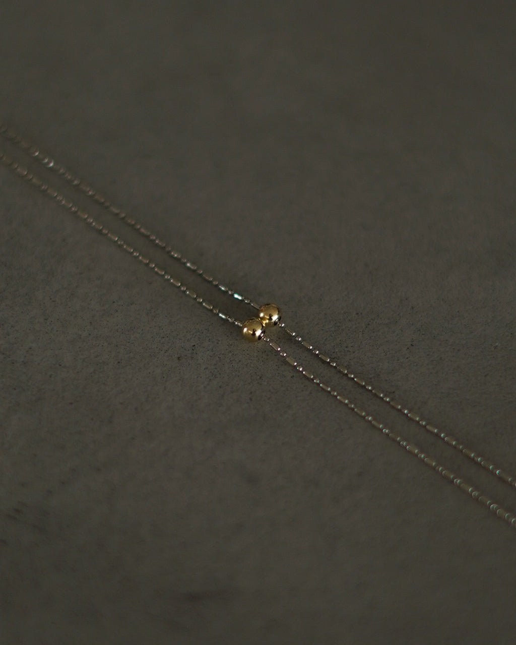 Graduated Ball Chain Slider Necklace EO26AW-24