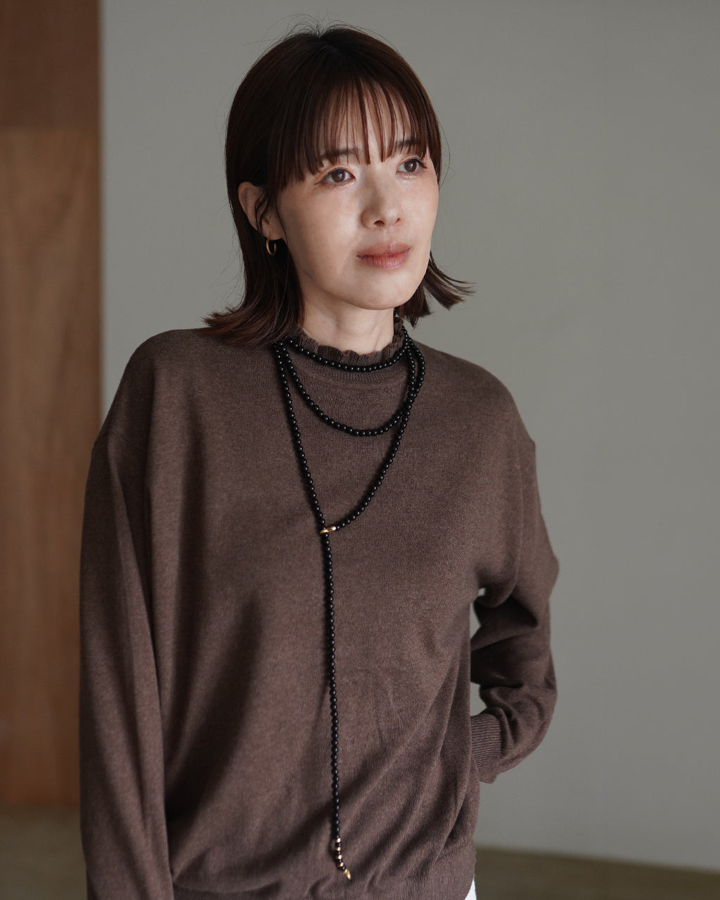 Onyx Long Necklace EO26AW-36