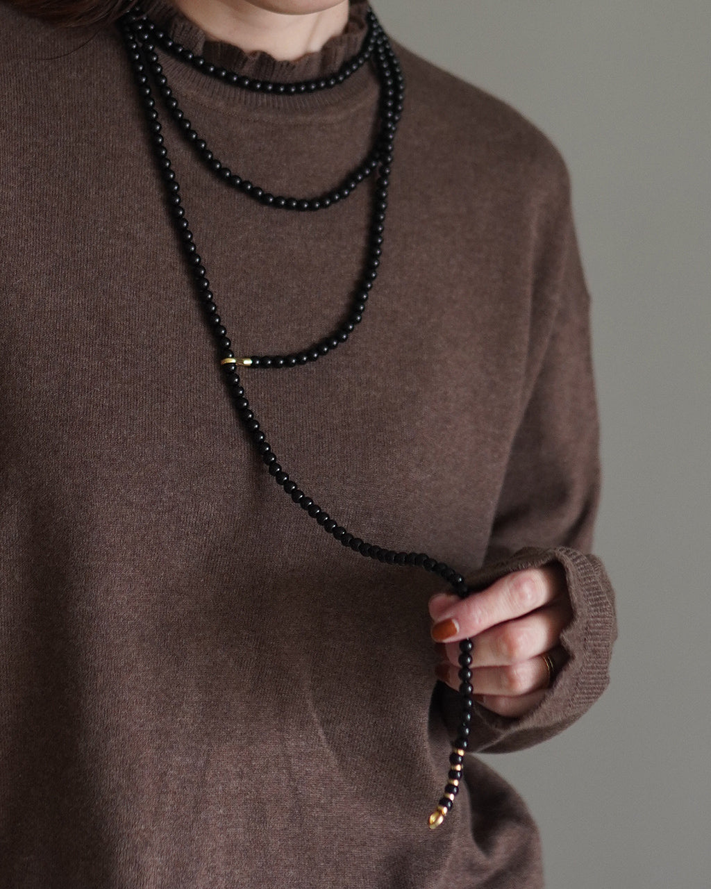 Onyx Long Necklace EO26AW-36