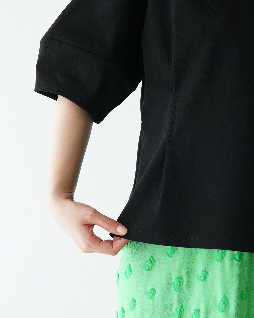 【SALE!40%OFF】ESPEYRAC エスペラック ランタンスリーブ フレアトップス Tシャツ T-SHIRT 半袖 カットソー 7511013