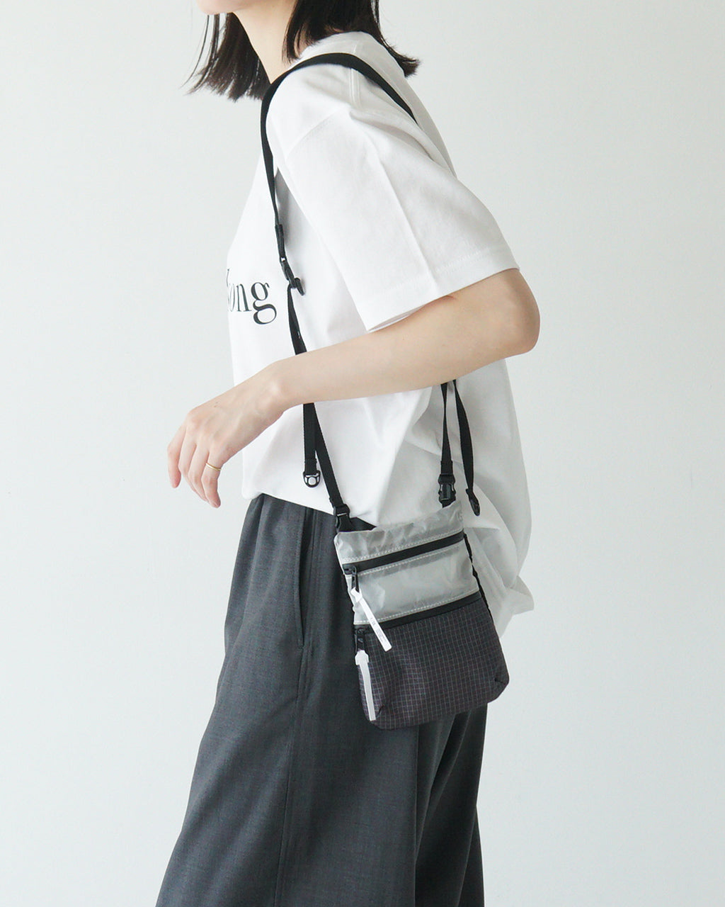 【SALE!30%OFF】縦型 ミニポシェット サコッシュ CORDURA SIL NYLON PORTRAIT コーデュラ シル ナイロン ポートレート ショルダーバッグ 鞄 CORDURA66 FCR34251B0002