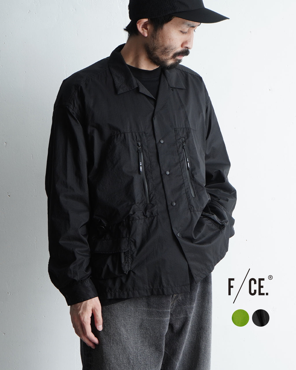 【アウトレット!30%OFF】F/CE. エフシーイー ナイロンシャツ リップストップ 15D NYLON RIPSTOP SHIRT FPA02251U0006 撥水 超軽量 【送料無料】