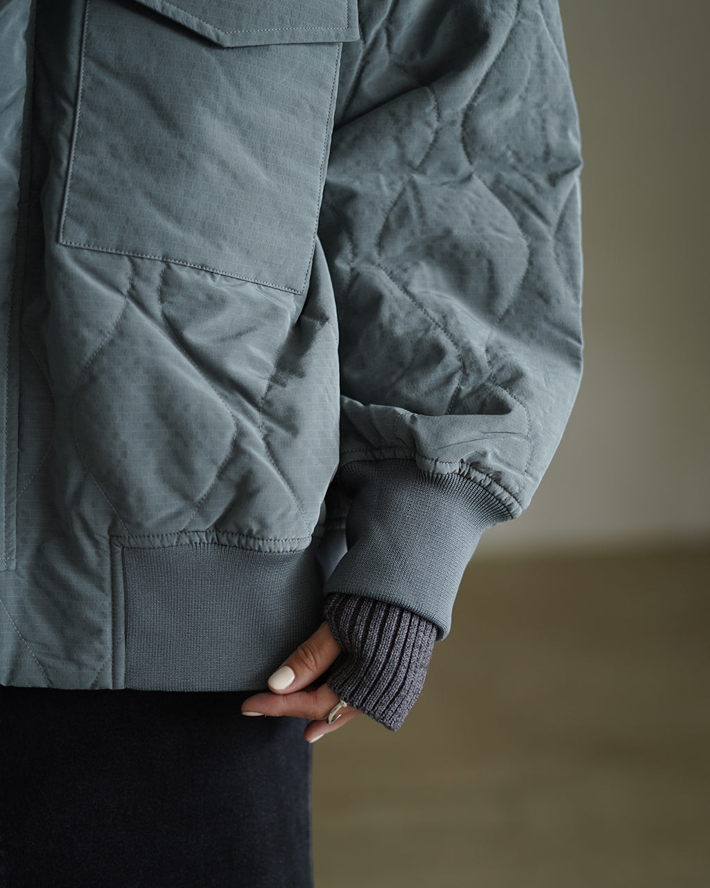 F/CE. QUILTED JACKET WITH DETACHABLE COLLAR