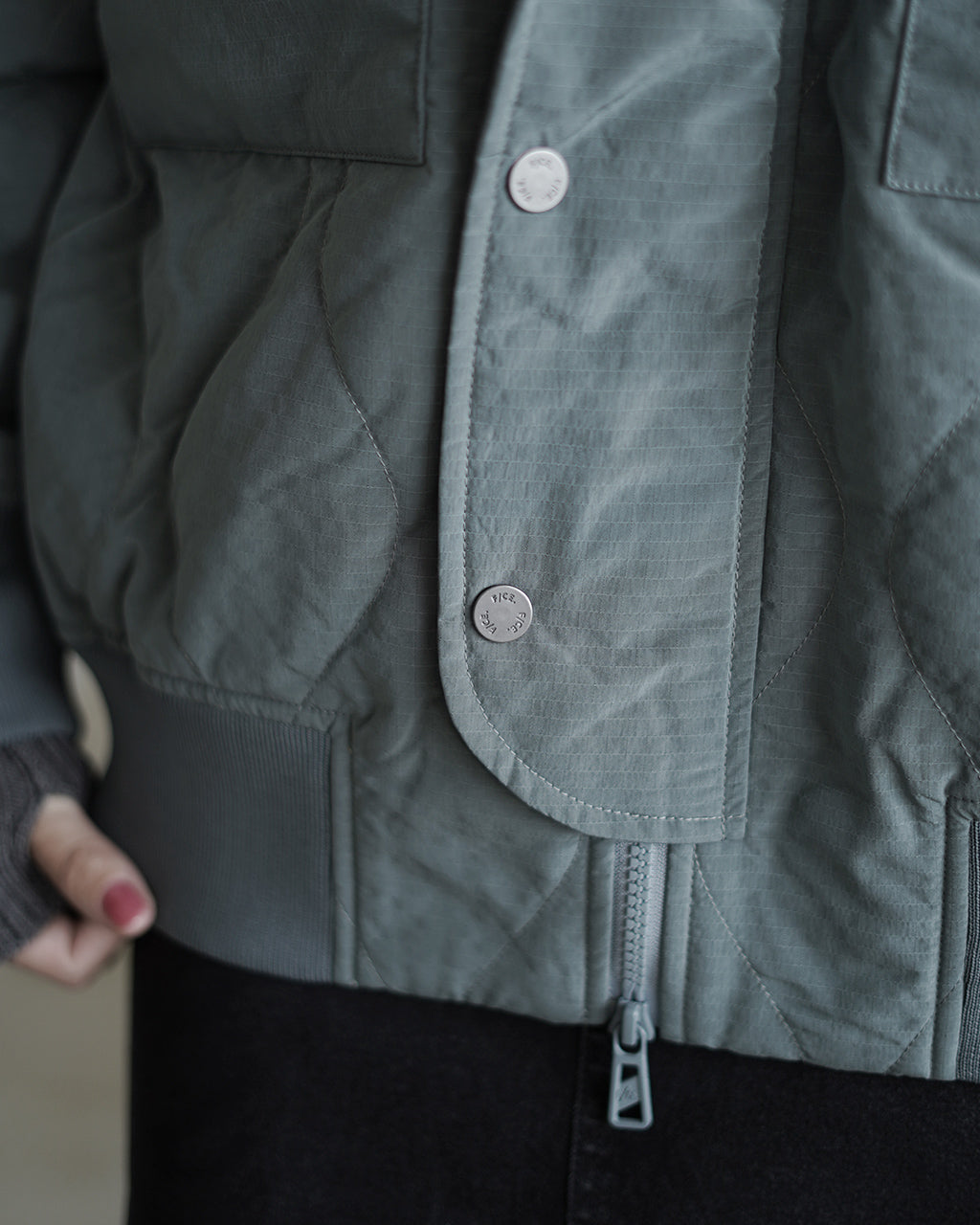 F/CE. QUILTED JACKET WITH DETACHABLE COLLAR