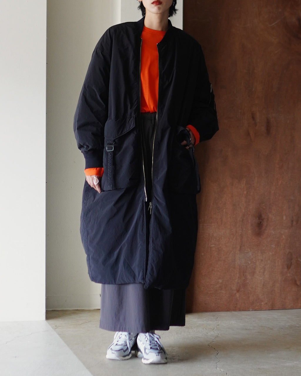 GARMENT DYE DOWN MA-1 LONG COAT FST09252U0001