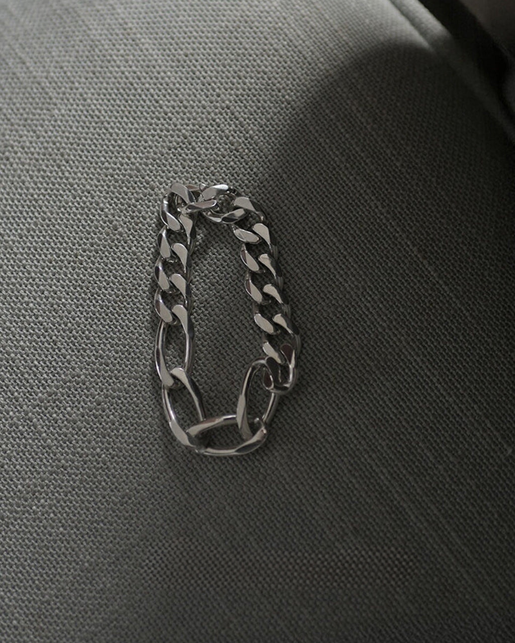 シームレス カーブ リンク ブレスレット SEAMLESS CURB LINK BRACE シルバー925 アクセサリー 21AW-SCB06