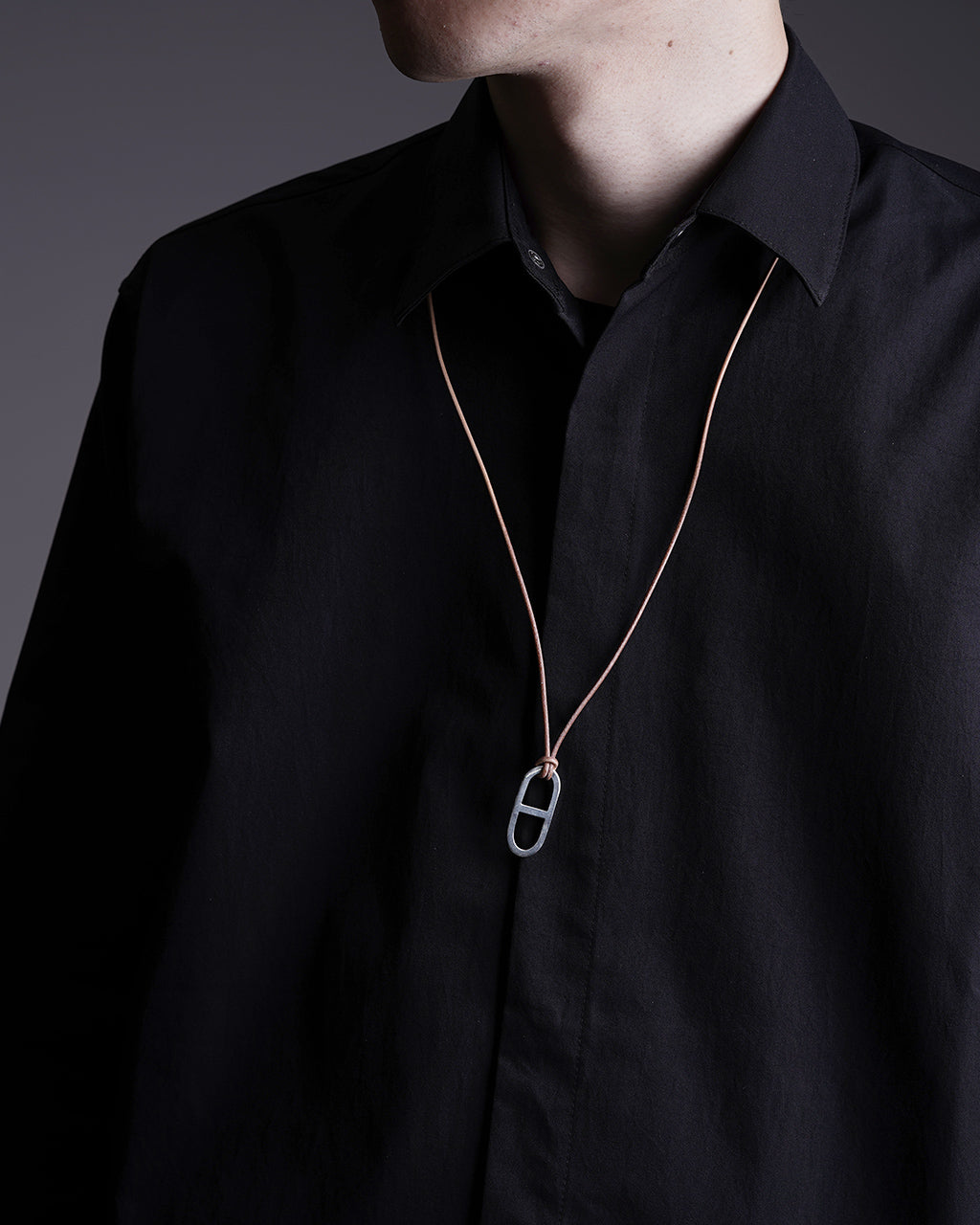 アンカー レザー ネックレス ANCHER LEATHER NECKLACE(SMALL) シルバー925 アクセサリー 22AW005