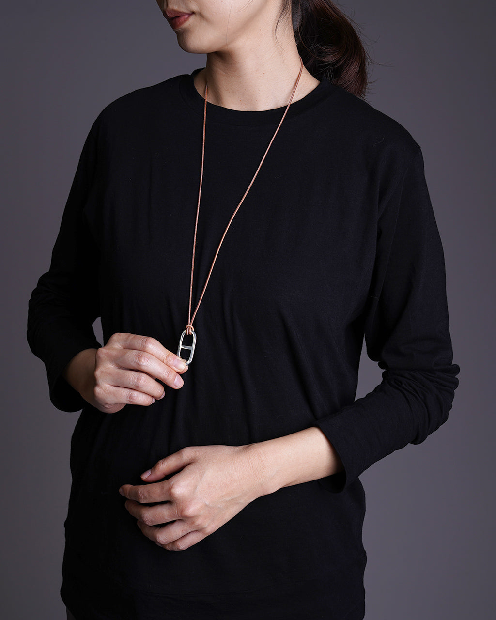 アンカー レザー ネックレス ANCHER LEATHER NECKLACE(SMALL) シルバー925 アクセサリー 22AW005
