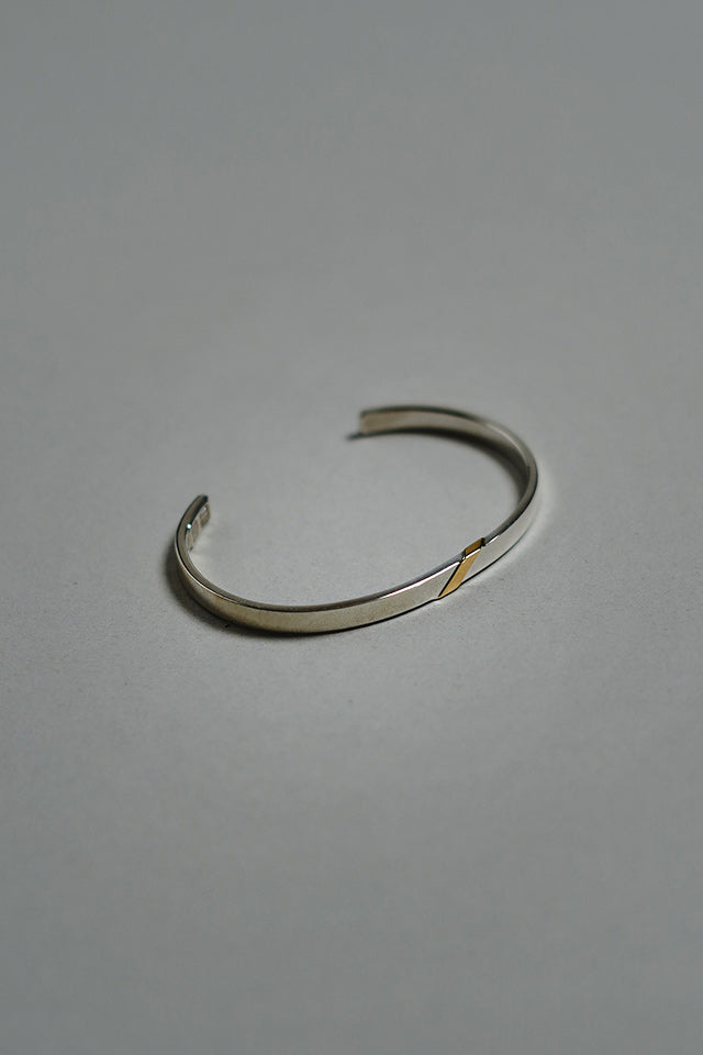 Garden of Eden ガーデンオブエデン バーメイル スラッシュ バングル vermeil slash bangle (S) シルバー925 9K ゴールド 23AW001【送料無料】