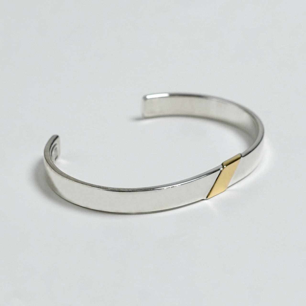 バーメイル スラッシュ バングル vermeil slash bangle (L) シルバー925 9K ゴールド 23AW003