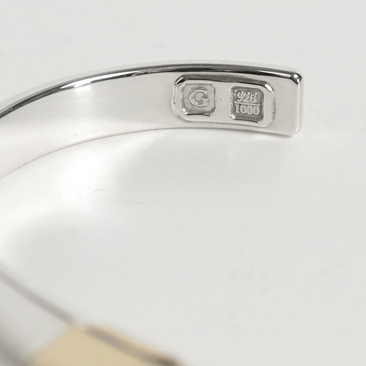 バーメイル スラッシュ バングル vermeil slash bangle (L) シルバー925 9K ゴールド 23AW003