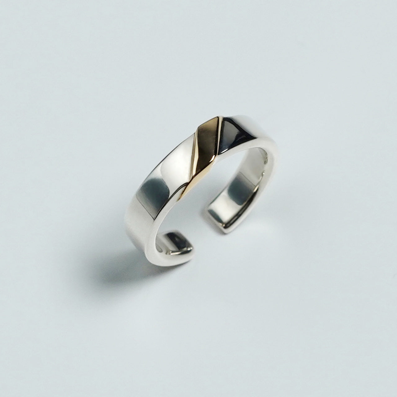 バーメイル スラッシュ リング vermeil slash ring (S) シルバー925 9K ゴールド 23AW005