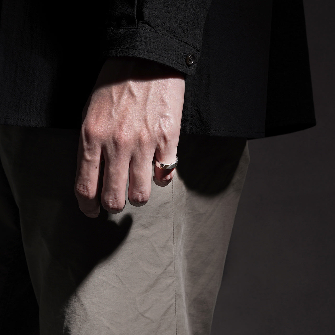 バーメイル スラッシュ リング vermeil slash ring (S) シルバー925 9K ゴールド 23AW005