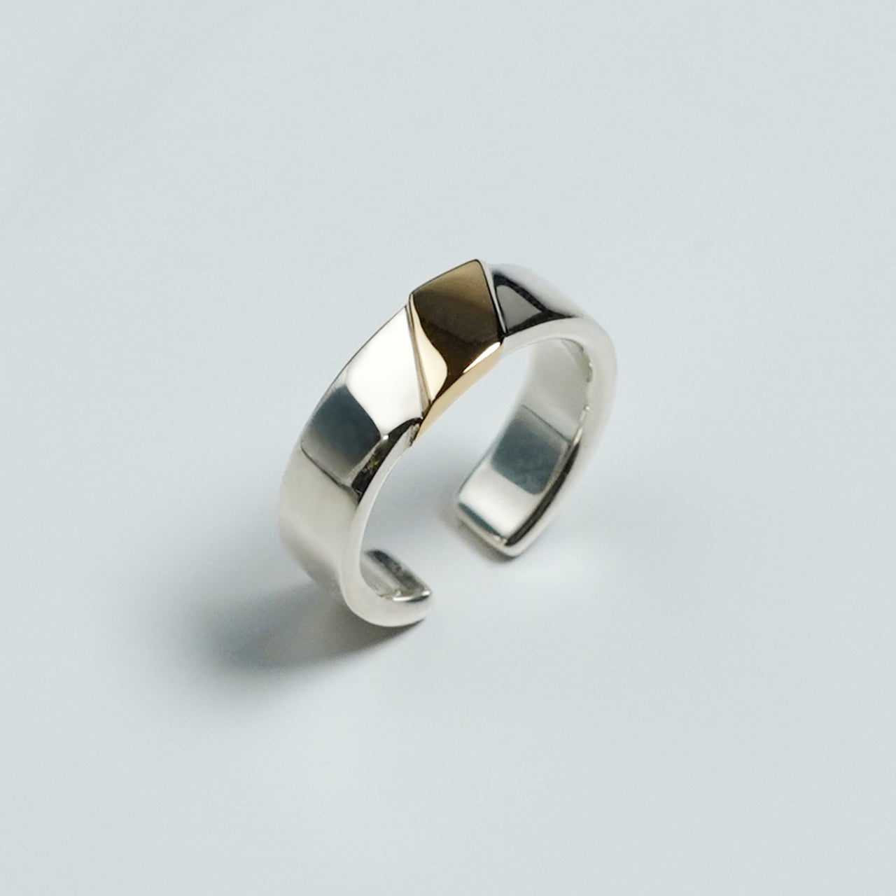 バーメイル スラッシュ リング vermeil slash ring (M) シルバー925 9K ゴールド 23AW006