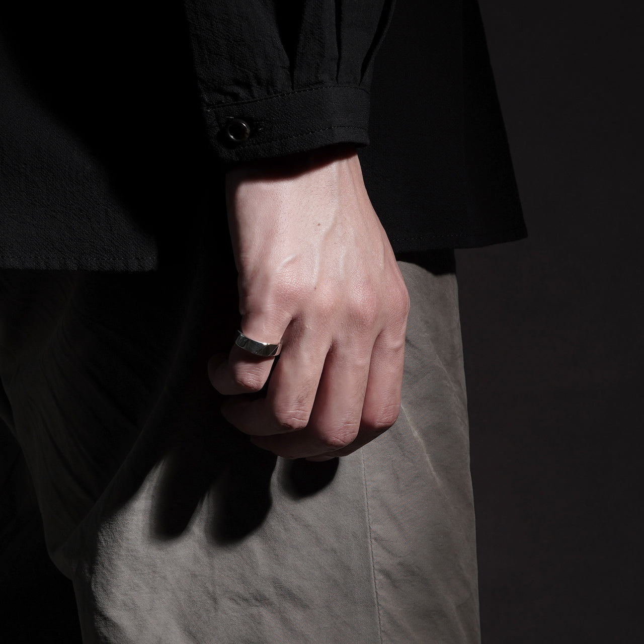 バーメイル スラッシュ リング vermeil slash ring (M) シルバー925 9K ゴールド 23AW006