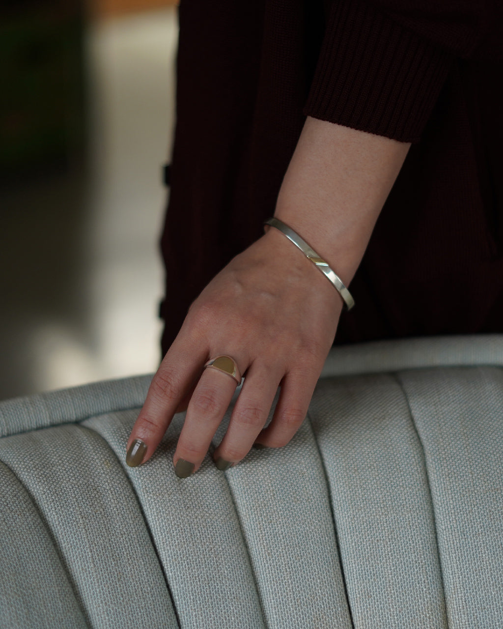 シグネット ブレイク リング signet break ring SV&18k (L) シルバー925 18K ゴールド 23AW018