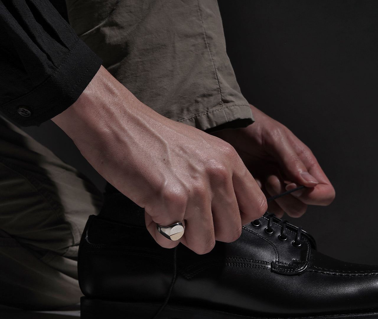 シグネット ブレイク リング signet break ring SV&18k (L) シルバー925 18K ゴールド 23AW018