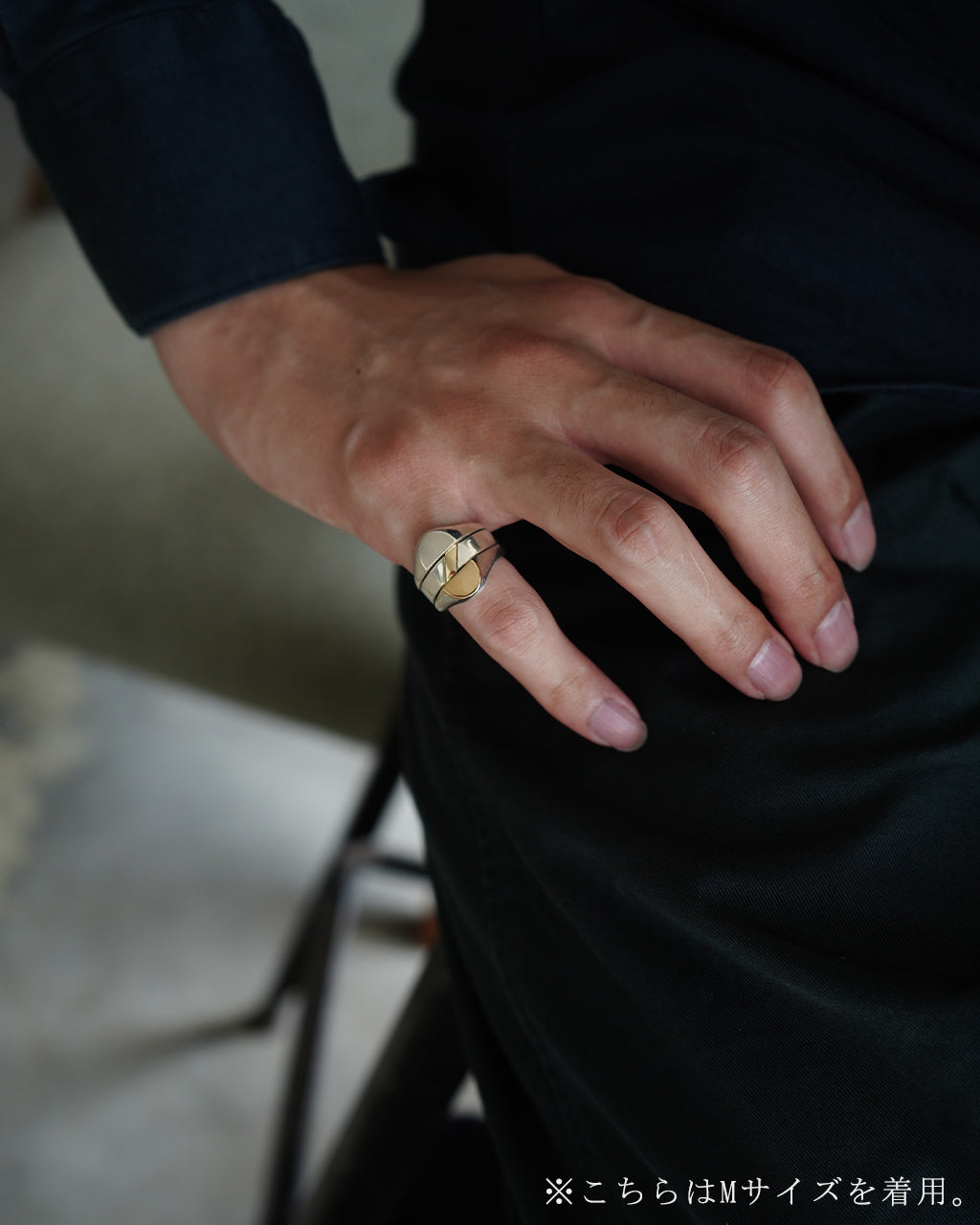 シグネット ブレイク リング signet break ring SV&18k (L) シルバー925 18K ゴールド 23AW018