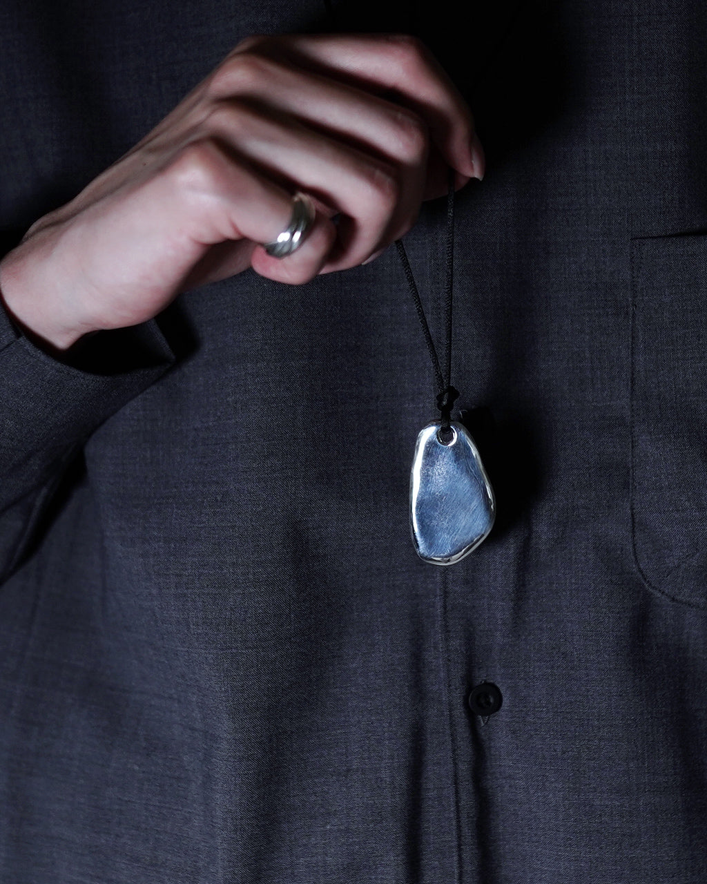 ストーン ネックレス ボロチップ stone necklace bolo tip シルバー925 アクセサリー 23AW109