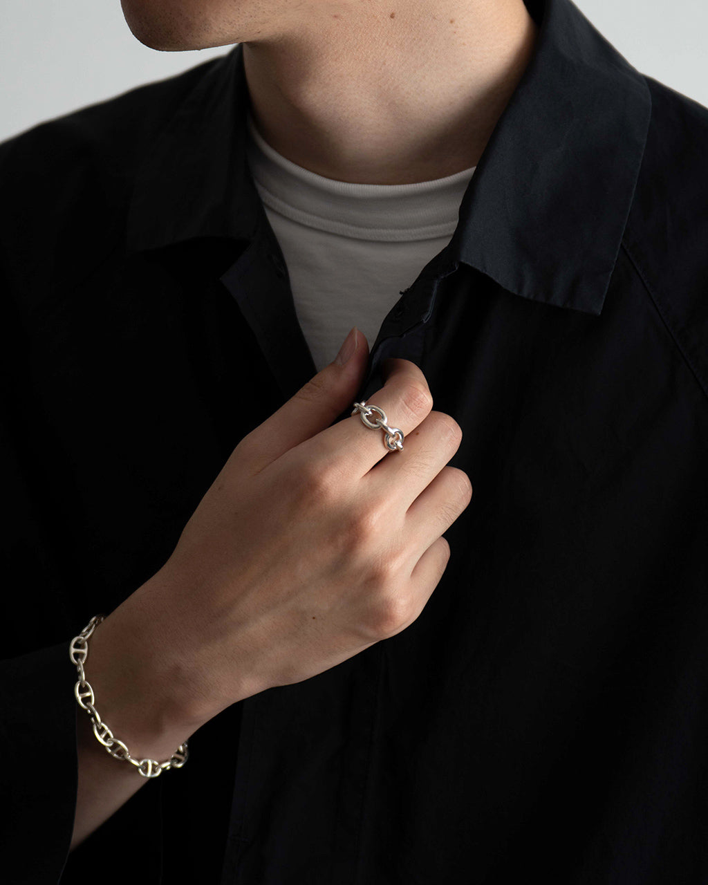 オーバル リンク リング oval link ring シルバー925 ボリューム 指輪 23SS009