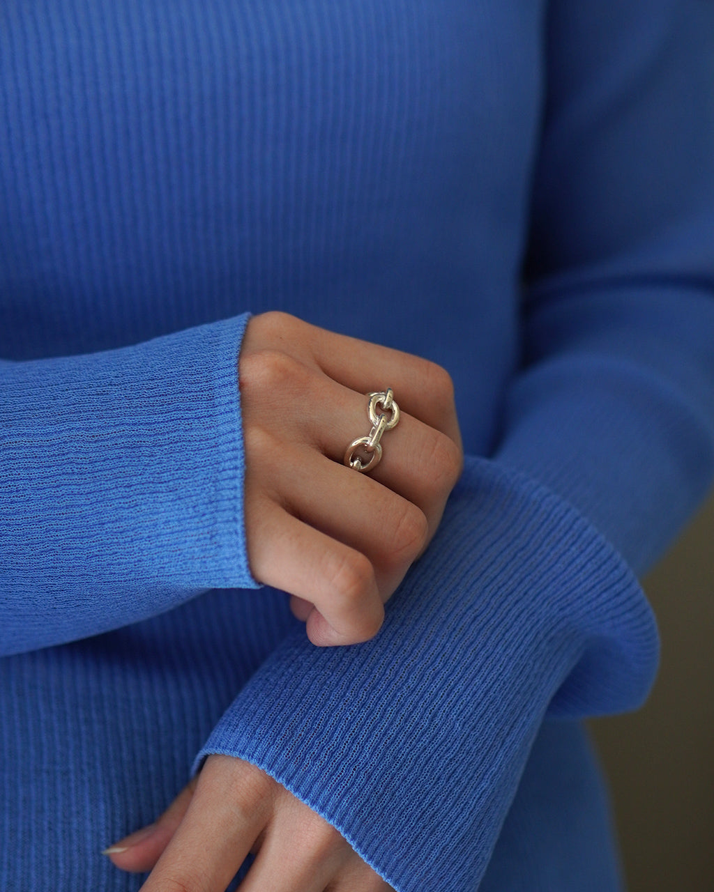 オーバル リンク リング oval link ring シルバー925 ボリューム 指輪 23SS009