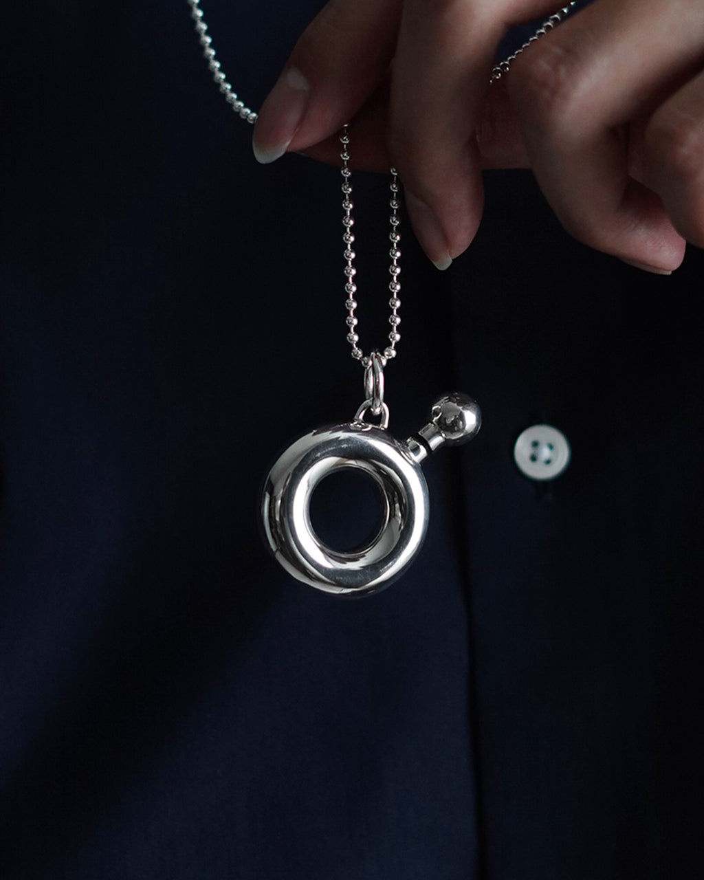 Garden of Eden 가든 오브 에덴 모던 퍼퓸 병 목걸이 modern perfume bottle necklace 실버 925 향수 병 23SS083【쿠폰 대상외】【무료우송】