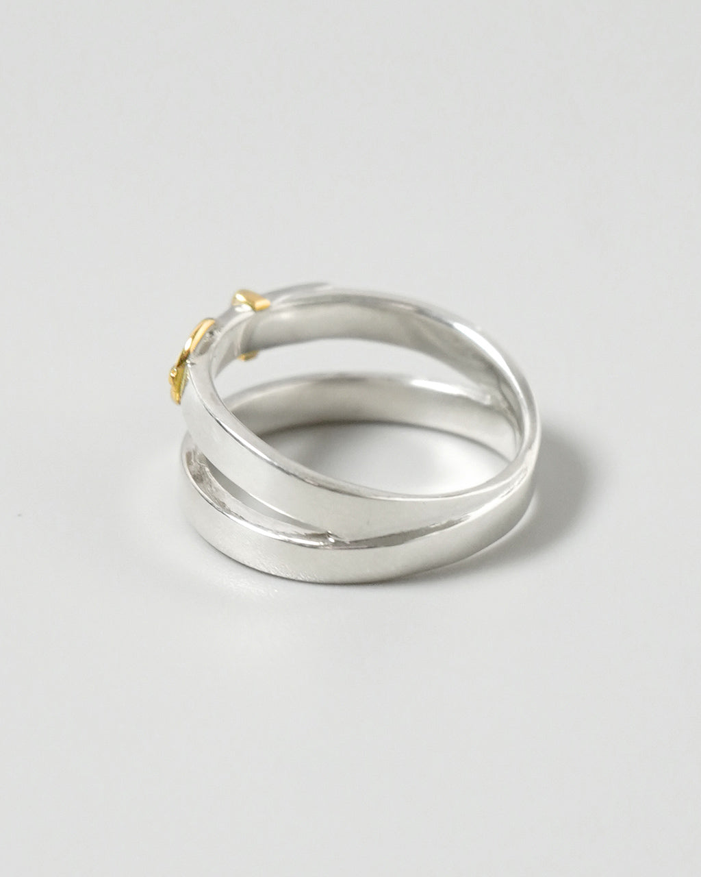 ホース シュー バックル ダブル リング SV&18K HORSE SHOE BUCKLE DOUBLE RING シルバー925 ゴールド 指輪 24AW068