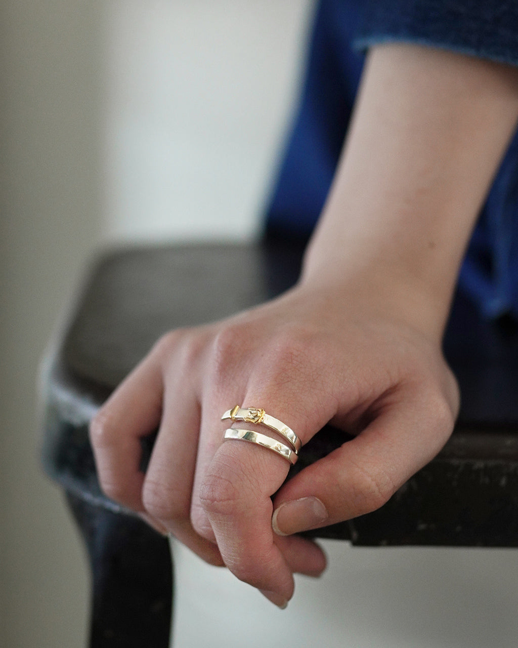 ヴィクトリアン バックル ダブル リング SV&18K VICTORIAN BUCKLE DOUBLE RING シルバー925 ゴールド 指輪 24AW069