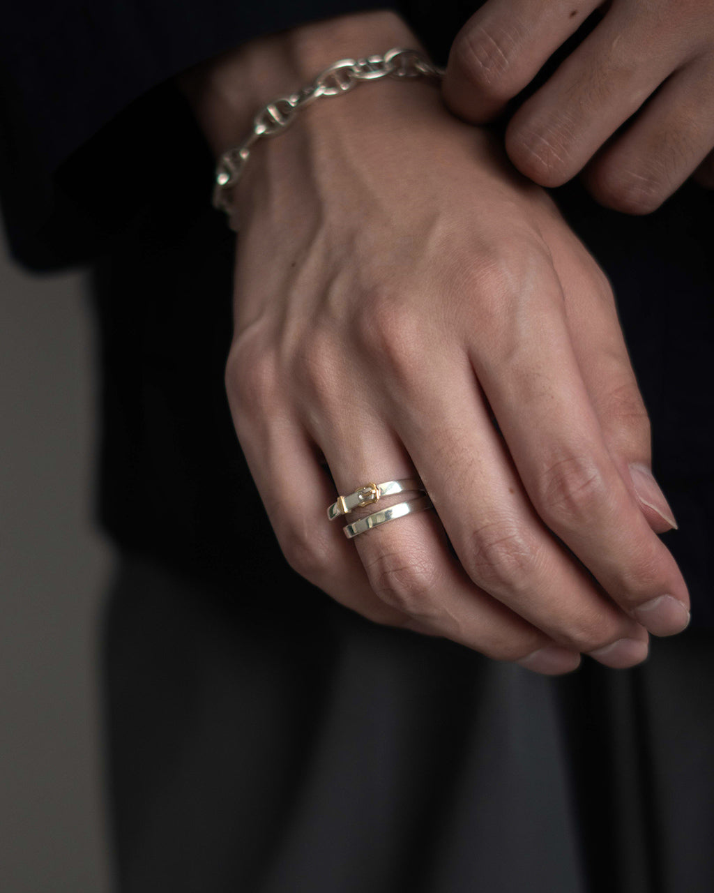 ヴィクトリアン バックル ダブル リング SV&18K VICTORIAN BUCKLE DOUBLE RING シルバー925 ゴールド 指輪 24AW069