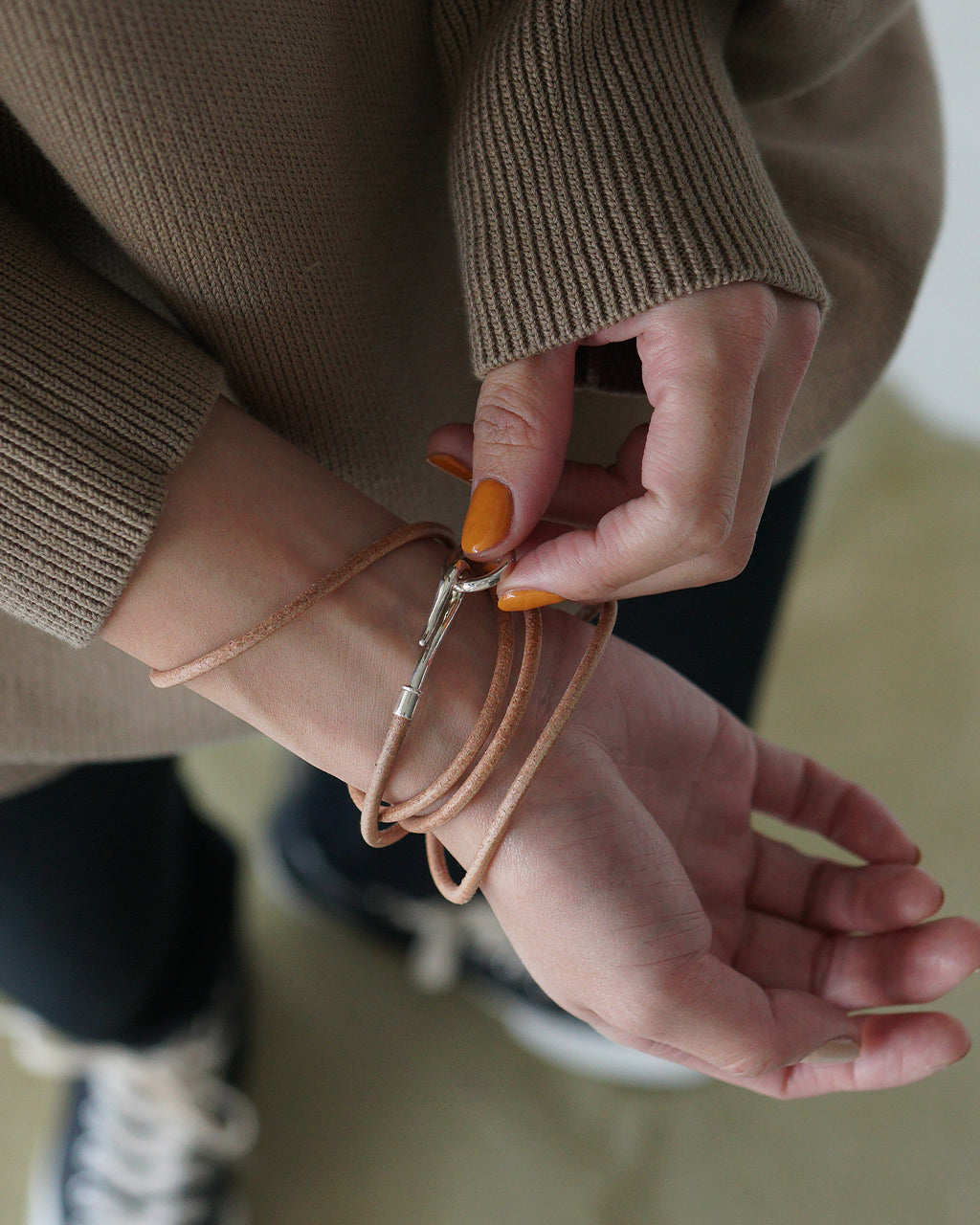 レザー コード フック ブレスレット LEATHER CORD FOOK BRACELET シルバー925 24SS106 24SS107