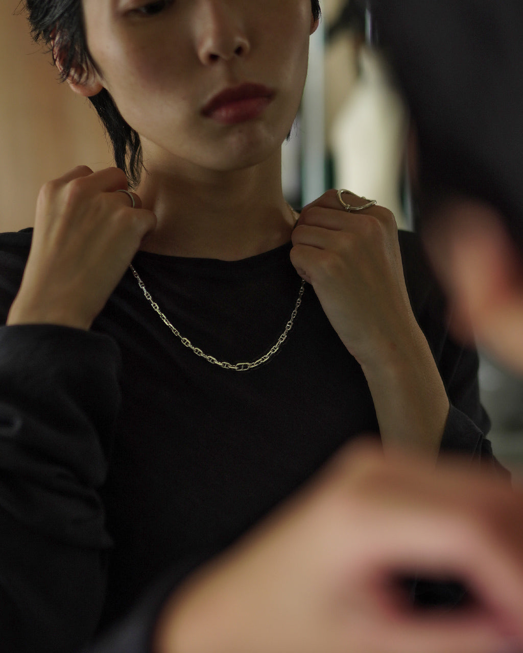 Garden of eden GRADIENT ANCHOR CHAIN NECKLACE ED25AW-022