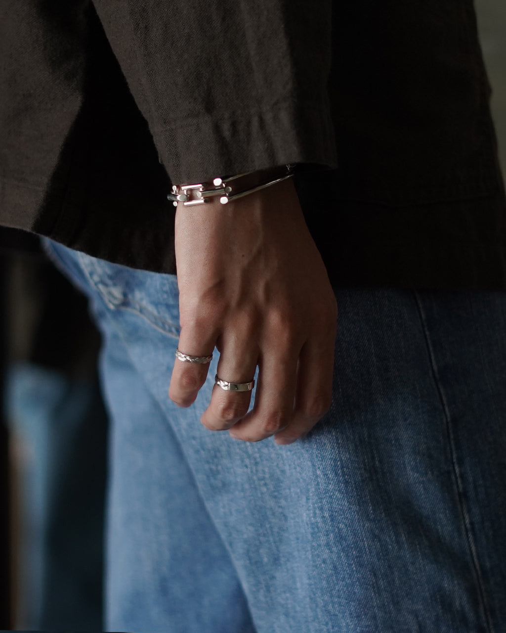 BRAID ID RING (4mm) ED25AW-027